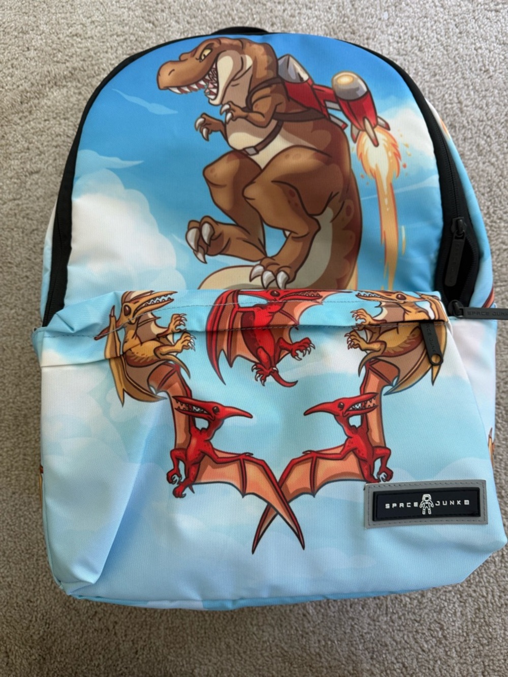 Kids Blue Dinosaur Jetpack Backpack